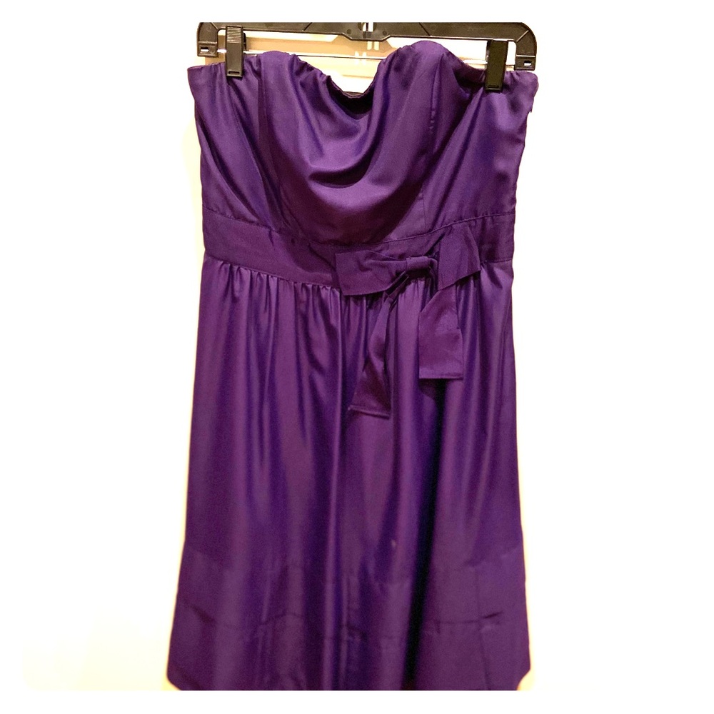 The Limited deep purple strapless cocktail dres 10